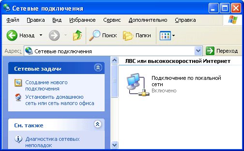 Сетевые подключения Сетевые подключения